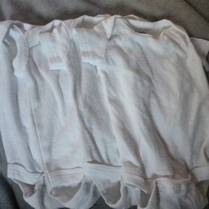 4 white chickpea pea onesies